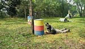 paintball team action outdoor